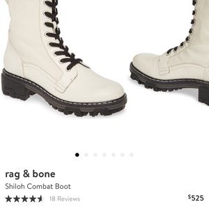 Brand New Rag and Bone Shiloh Combat Boot Sz 39.5